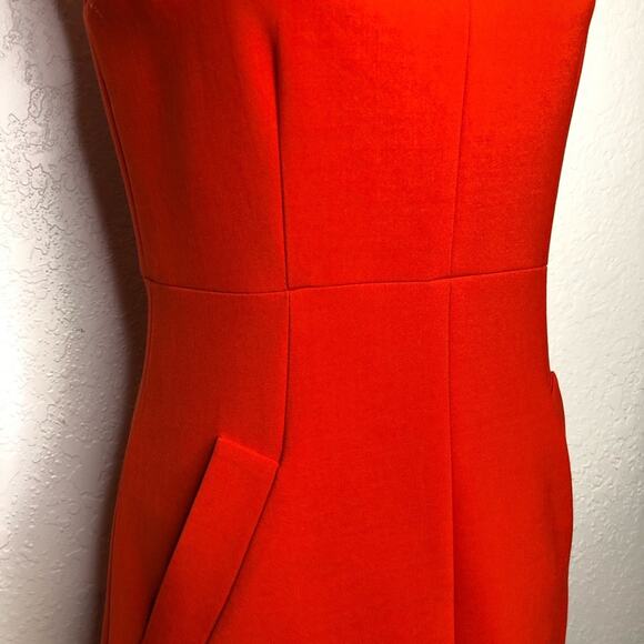 Diane von Furstenberg Carpreena orange red sleeveless sheath dress size 8 - Picture 3 of 16